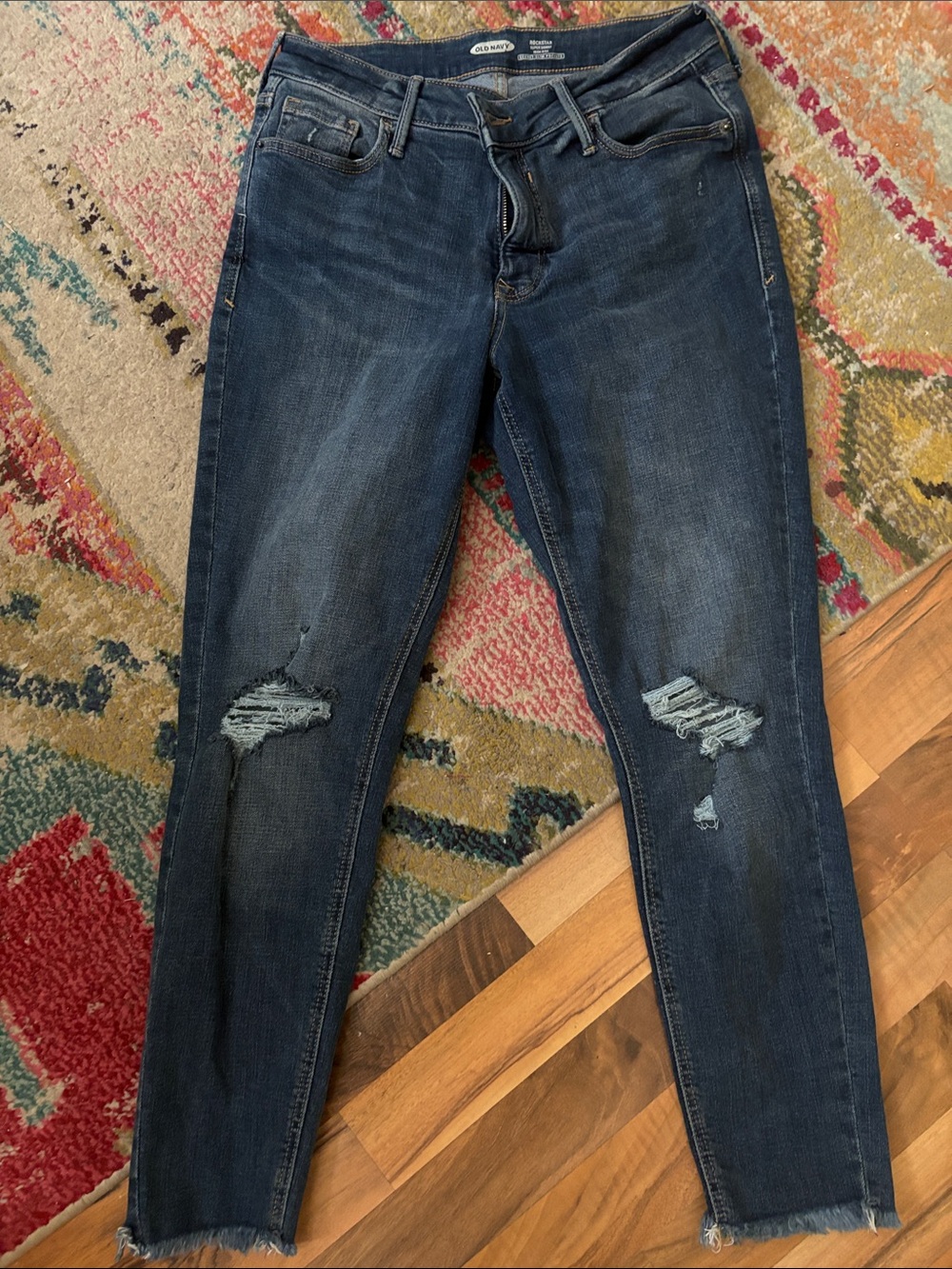 Old Navy Blue Denim Jeans with Contrast Stitching